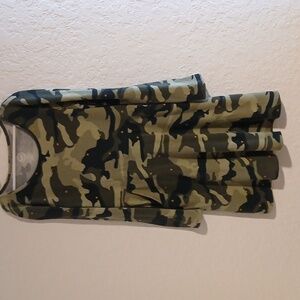 Wonder Nation Gray Camouflage Dress W/Pink Stars Size L (10-12) Girls